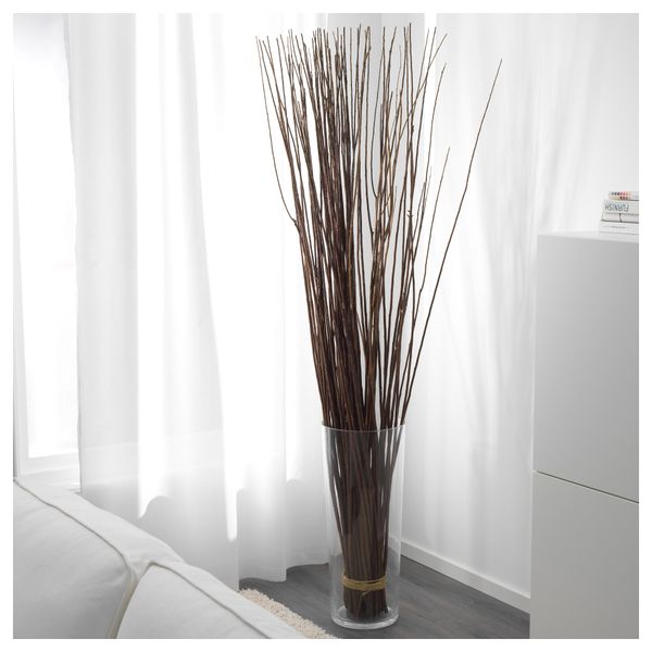 Сухой букет ТОРКА, коричневый (155 см) - схема-чертеж с размерами