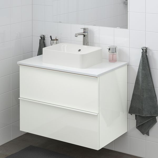 Шкаф со столешницей 45x32 раковина, 82x49x72 cm IKEA HÖRVIK ХОРВИК, GODMORGON ГОДМОРГОН, TOLKEN ТОЛКЕН 893.085.48 - фото 3