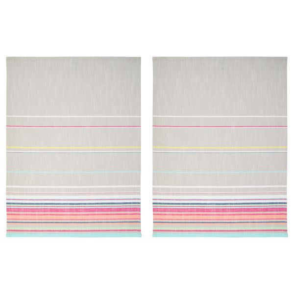 Полотенце кухонное СОММАР 2018, бежевый в полоску (50x70 см) - фото 2