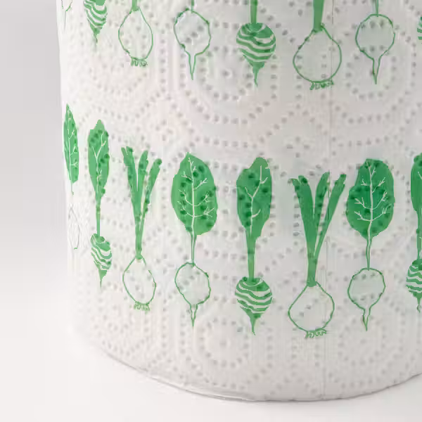 FAMILJ Кухонный рулон - с рисунком ярко-зеленый/белый - фото 2