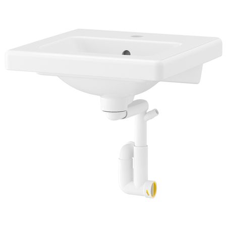 Раковина с сифоном, белый 44x43 см IKEA TVÄLLEN ТВЭЛЛЕН 294.430.78