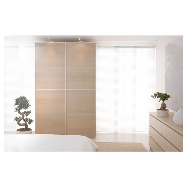 Пара раздвижных дверей ИЛЬСЕНГ, дубовый шпон, беленый - фото 2