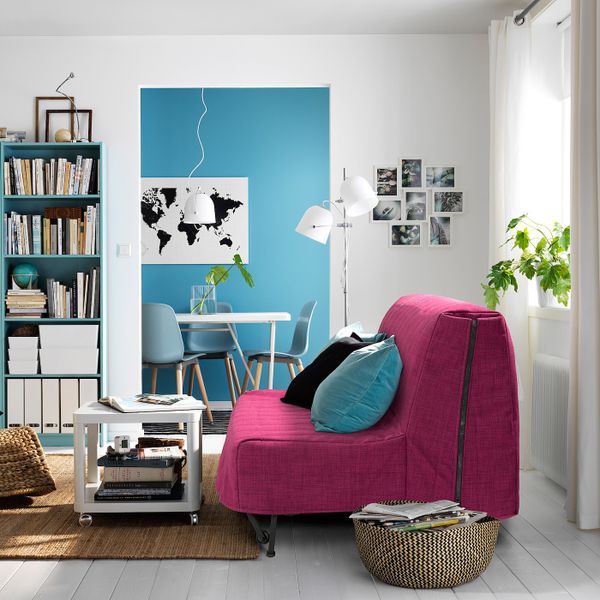 2-местный диван-кровать, Шифтебу малиновый IKEA LYCKSELE ЛИКСЕЛЕ 193.877.99 - фото 4