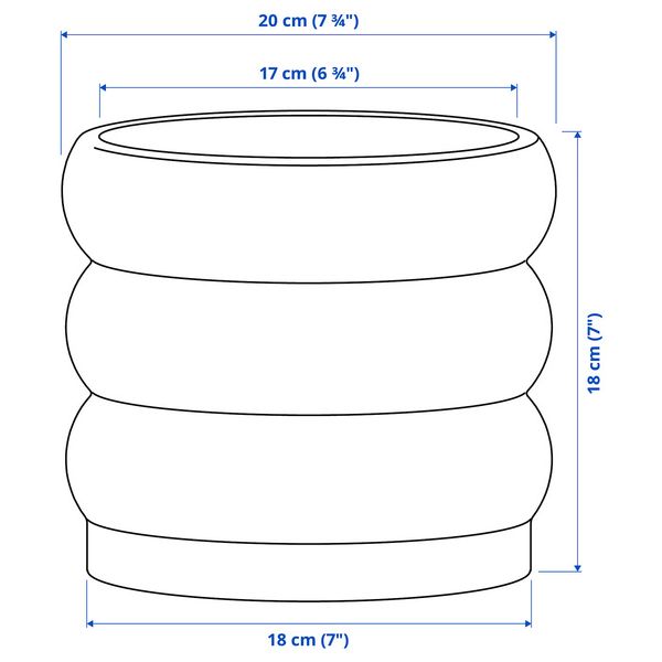 HASSELBUKETT Кашпо - д/дома/улицы/зеленый/коричневый 15 см - фото 5