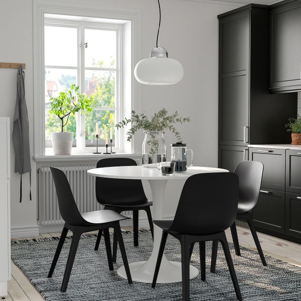Стол и 4 стула, белый белый/антрацит 103 см IKEA DOCKSTA ДОКСТА / ODGER ОДГЕР 094.834.90 - фото 2