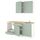 Кухня, серо-зеленый 180x61x220 см IKEA KNOXHULT КНОКСХУЛЬТ 394.143.63