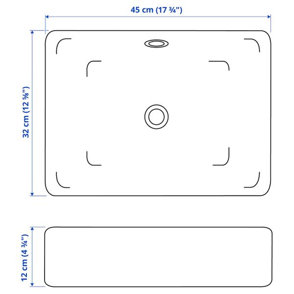 IKEA, дополнительный ракурс - схема-чертеж с размерами