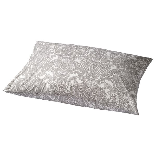 Наволочка, белый, серый 50x70 см IKEA JÄTTEVALLMO ЙЭТТЕВАЛЛМО 604.342.60 - фото 1