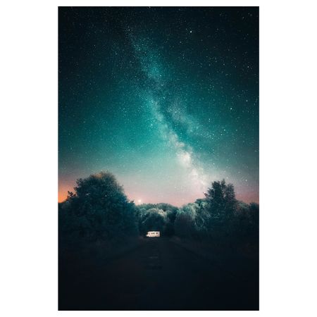 Холст, Автомобиль под звездами, 78x118 см IKEA BJÖRKSTA БЬЁРКСТА 705.093.92