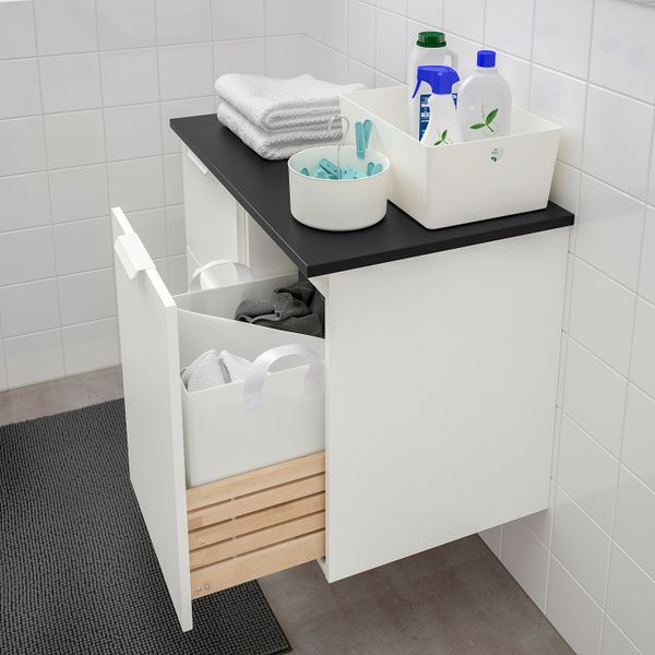 Шкаф под раковину с 3 ящиками, белый/антрацит 82x49x60 см IKEA ГОДМОРГОН / ТОЛКЕН 492.952.51 - схема-чертеж с размерами