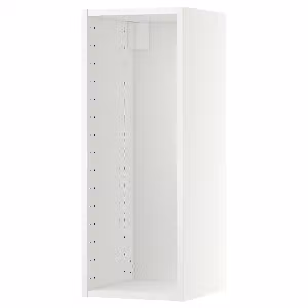 METOD Каркас навесного шкафа - белый 30x37x80 см - схема-чертеж с размерами