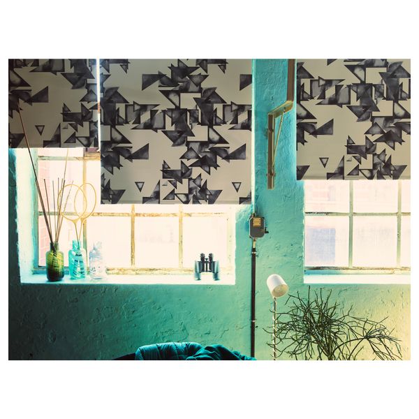 Рулонная штора, блокирующая свет ИКЕА ПС 2017, серый (100x195 см) - схема-чертеж с размерами