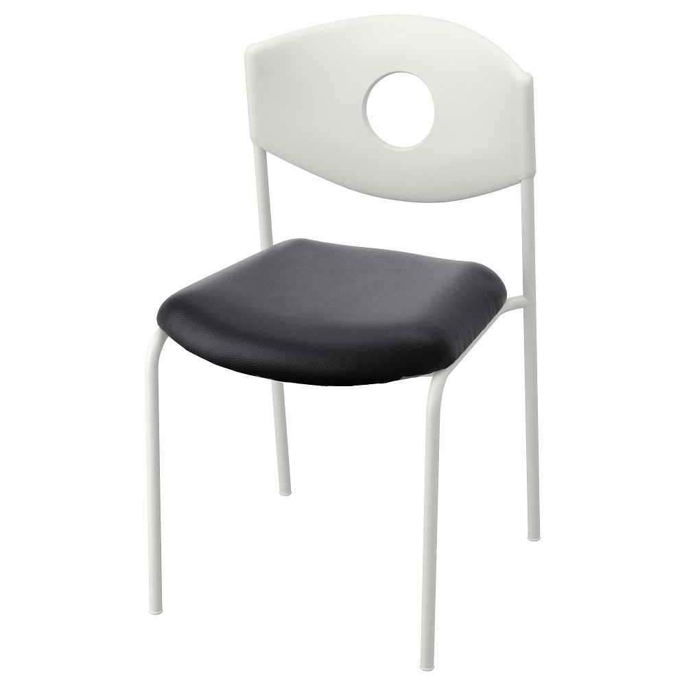 Конференц-стул, белый, черный IKEA STOLJAN 899.074.52 - фото 1