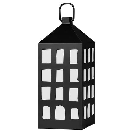 Светодиодное настольное украшение, домик, металлический черный, 34 см IKEA STRÅLA СТРОЛА 305.824.74