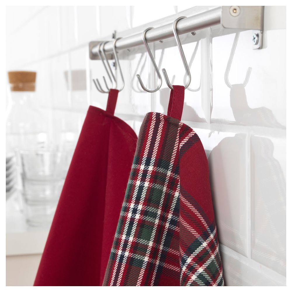 Полотенце кухонное ВИНТЕР 2018, красный, с рисунком (50x70 см) - фото 1