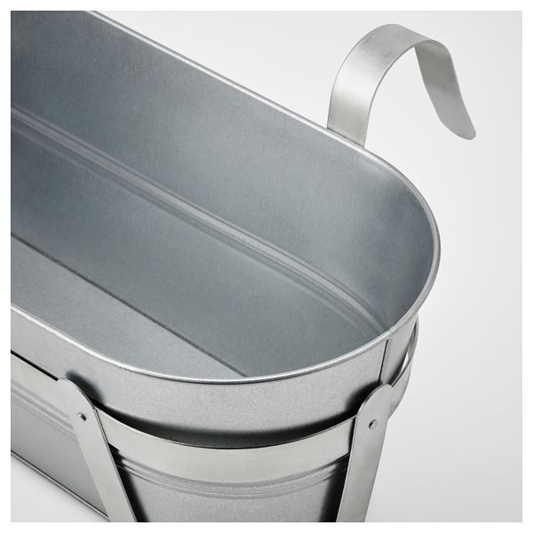 Ящик для цветов с держателем СОККЕР, д/дома/улицы, оцинковка (51x19 см) - фото 3