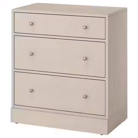 HAVSTA Комод с 3 ящиками - серо-бежевый 81x47x89 см