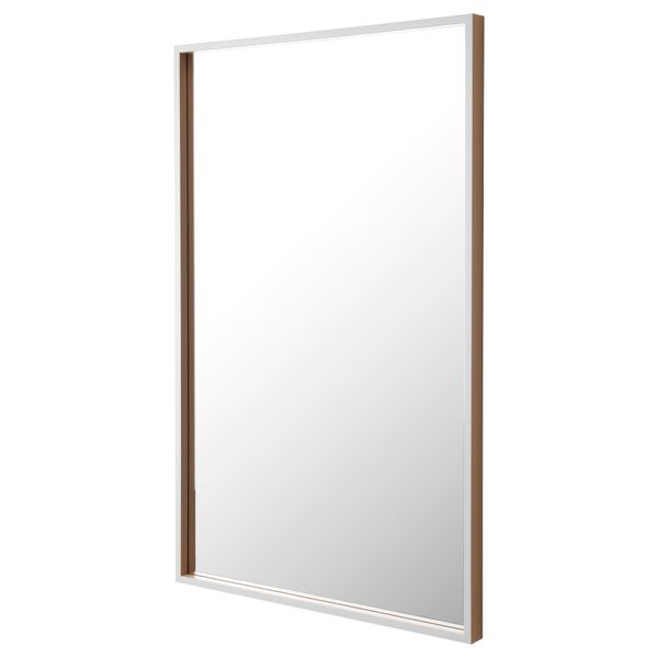 Зеркало СКОГСВОГ, белый, буковый шпон (50x80 см) - фото 1