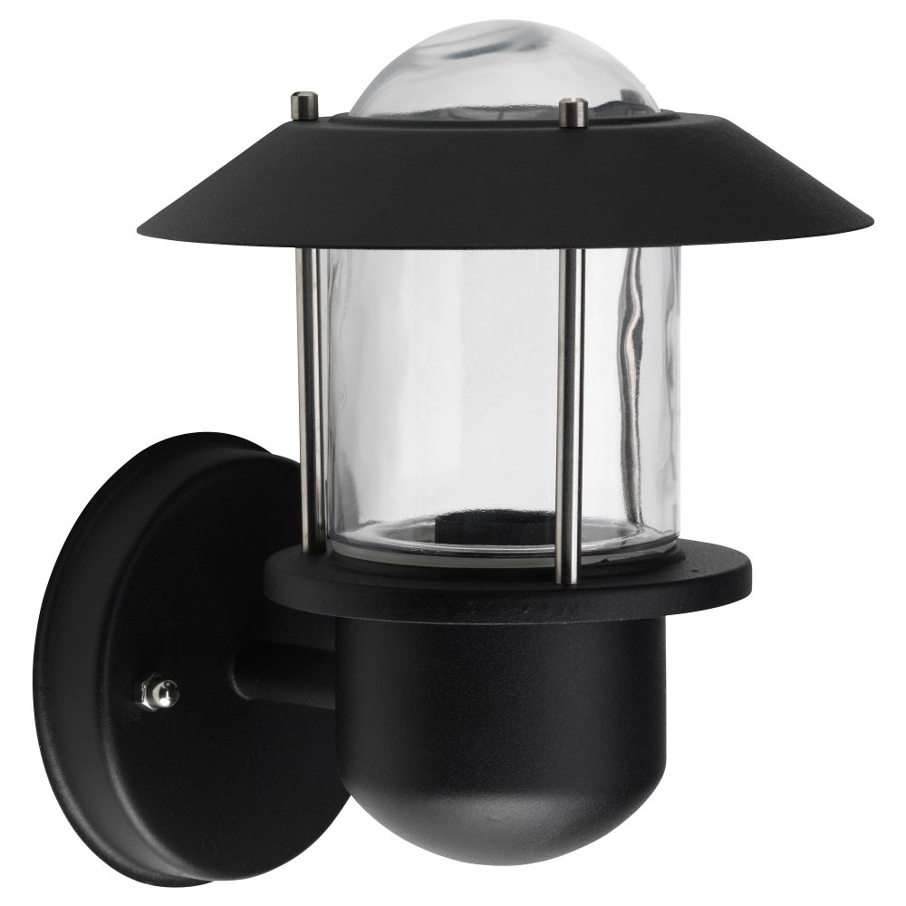 Бра УПЛИД, для сада черный (20 см) - схема-чертеж с размерами