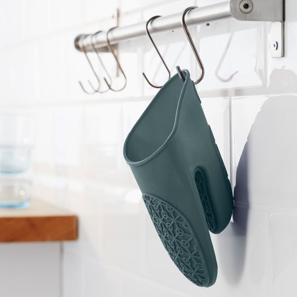 Варежка-прихватка, силикон/синий IKEA SANDVIVA САНДВИВА 704.643.84 - схема-чертеж с размерами