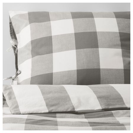 Пододеяльник и 1 наволочка ЭММИ РУТА, серый, белый