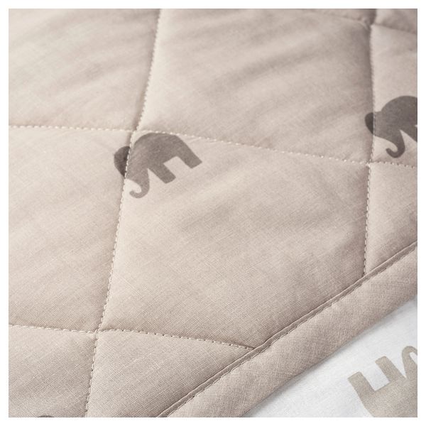 Одеяло/плед ШАРМТРОЛЛ, бежевый, белый (85x115 см) - схема-чертеж с размерами