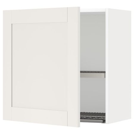 Навесной шкаф с сушилкой, белый/Сэведаль белый 60x60 см IKEA METOD МЕТОД 894.448.95