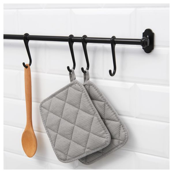 Крючок ФИНТОРП, черный - схема-чертеж с размерами