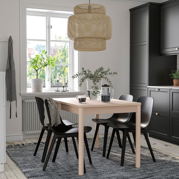Стол и 4 стула, береза, антрацит, 118, 173 см IKEA RÖNNINGE РЁННИНГЕ, ODGER ОДГЕР 094.290.59 - схема-чертеж с размерами