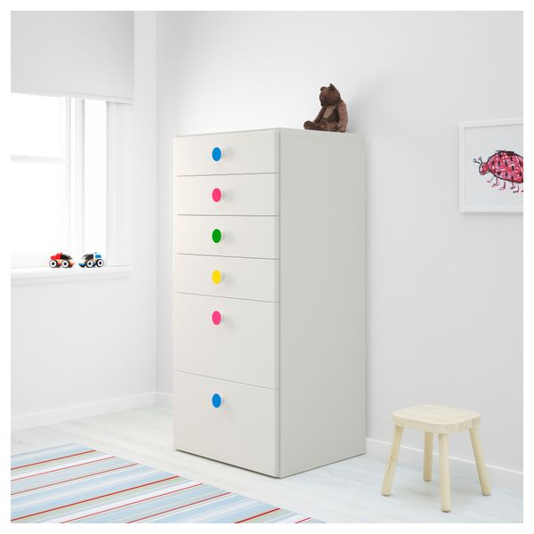 Комбинация для хранения с ящиками СТУВА / ФОЛЬЯ, белый (60x50x128 см) - фото 2