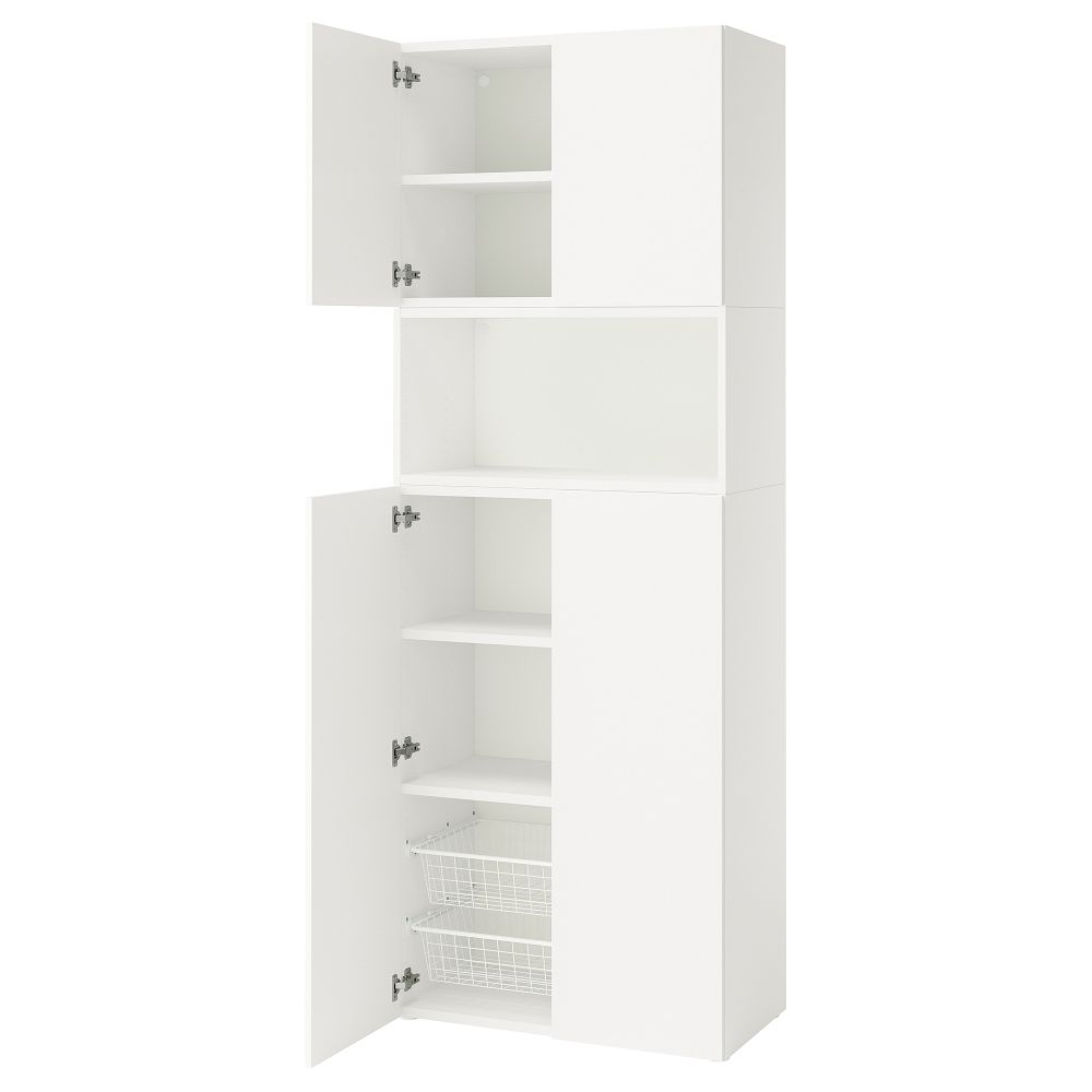 Комбинация для хранения с дверцами, белый, Fonnes белый, 80x42x221 см IKEA PLATSA ПЛАТСАA ПЛАТСА 495.858.68 - фото 1