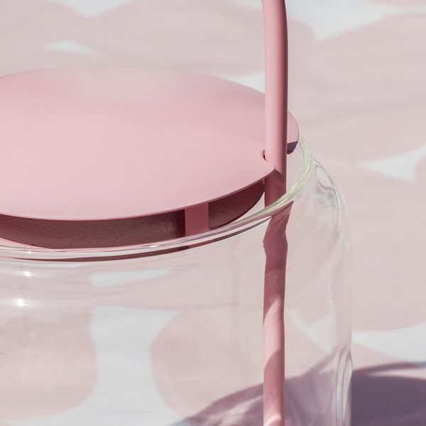 TOFSAND Фонарь д/греющей свечи,д/дома/улицы - розовый 21 см - фото 2