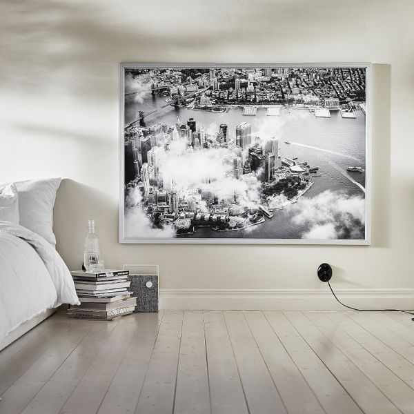 Картина с рамой, Облака над Манхэттен/цвет алюминия 140x100 см IKEA BJÖRKSTA БЬЁРКСТА 494.429.97 - фото 2