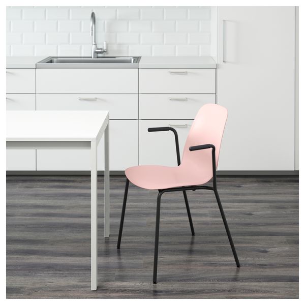 Легкое кресло ЛЕЙФ-АРНЕ, розовый, Дитмар черный - фото 2