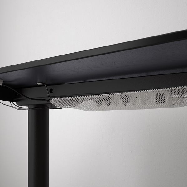 Угловой письменный стол прав/трансф, ясеневый шпон, черная морилка черный 160x110 см IKEA BEKANT БЕКАНТ 592.823.90 - фото 5