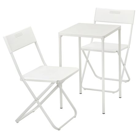Стол + 2 складных стула,д/сада, белый/белый IKEA FEJAN ФЕЙЯН 194.349.51