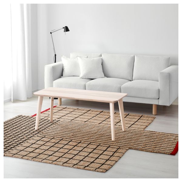 Ковер, безворсовый ТЕРНСЛЕВ, неокрашенный, черный (250x250 см) - фото 2