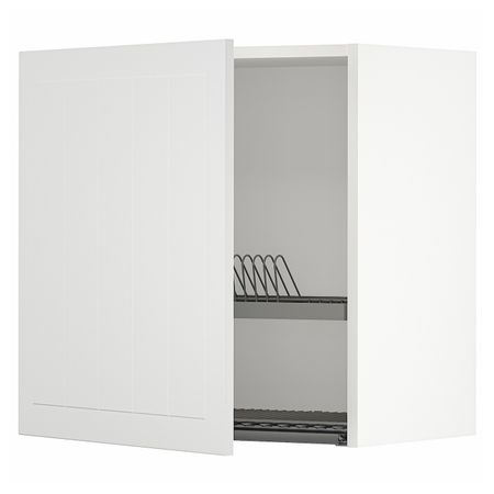 Навесной шкаф с сушилкой, белый/Стенсунд белый 60x60 см IKEA METOD МЕТОД 894.466.20