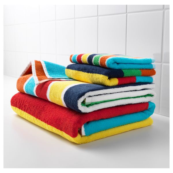 Банное полотенце БОКВИК, разноцветный (70x140 см) - схема-чертеж с размерами