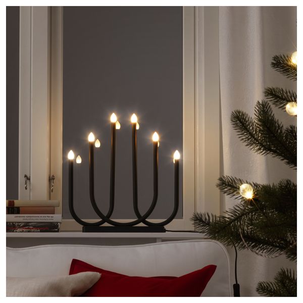 Светодиодный канделябр, 6 ламп СТРОЛА, черный - схема-чертеж с размерами