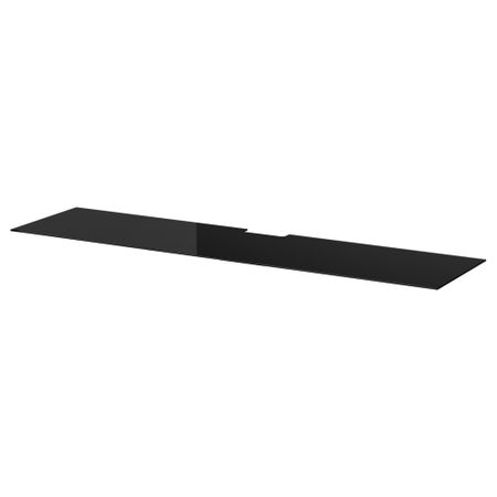 Верхняя панель для ТВ, стекло черный, 180x40 см IKEA BESTÅ БЕСТО 002.953.04