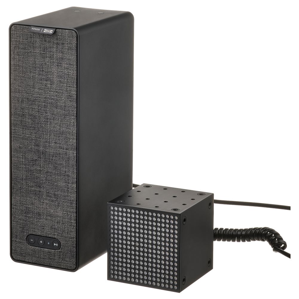 Полка, динамик + светодиод подсветка, черный, поколение 2 IKEA SYRLIG СИРЛИГMFONISK 395.007.23 - фото 1