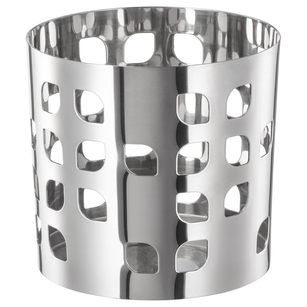 Украшение для свечи в стеклянном стакане ВАККЕРТ, нержавеющ сталь лист (8 см) - фото 1