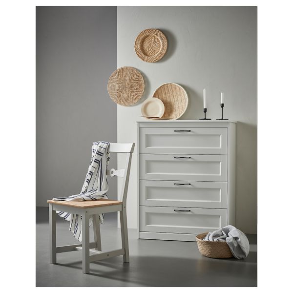 Стул, светлая морилка антик/серый IKEA GAMLEBY ГЭМЛЕБИ 303.608.78 - фото 3