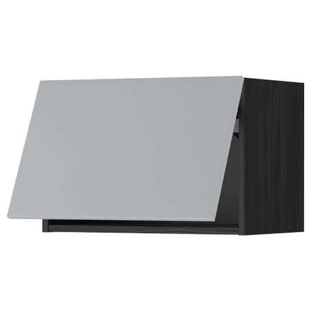 Горизонтальный навесной шкаф МЕТОД, черный, Веддинге серый