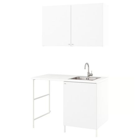 ENHET Комбинация для домашней прачечной - белый 139x63.5x87.5 см