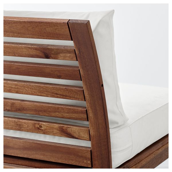 Садовый угловой диван 3 + 2 ЭПЛАРО / КУНГСЭ, коричневая морилка, белый (206/206x80x73 см) - схема-чертеж с размерами