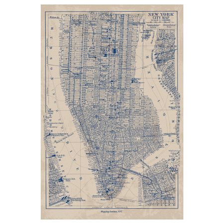 Постер, Карта Манхэттена, 61x91 см IKEA DRÖMBILD ДРЁМБИЛЬД 804.417.97