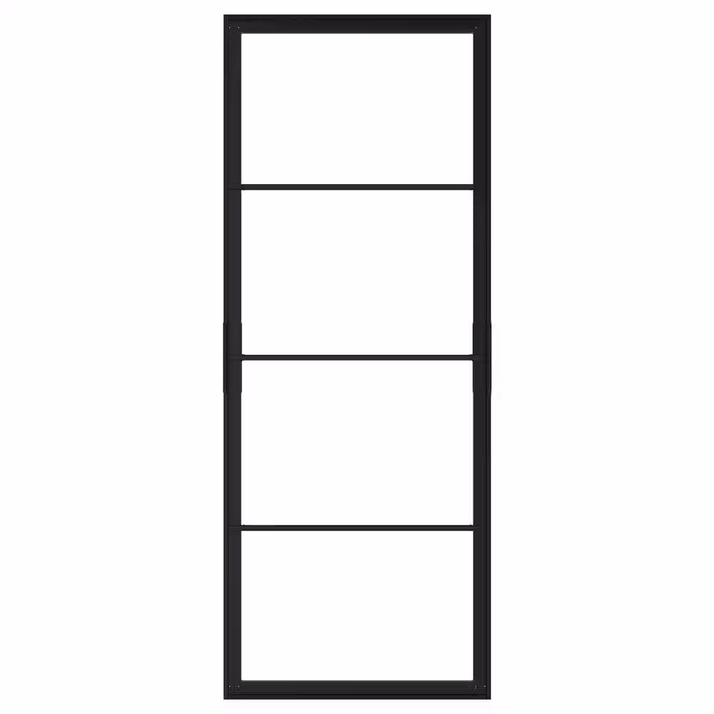 SKYTTA Рама раздвижной двери - чёрный 77x196 см - схема-чертеж с размерами