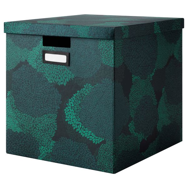 Коробка с крышкой ТЬЕНА, черно-синий (32x35x32 см) - фото 1